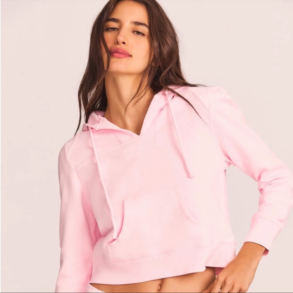 LoveshackFancy Kirby hoodie in Pink Opal size L